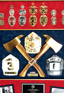 gifts for firemen, framing awards, framing badges, picture framing in colorado, framing companies in colorado